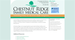 Desktop Screenshot of chestnutridgefamilymedical.com